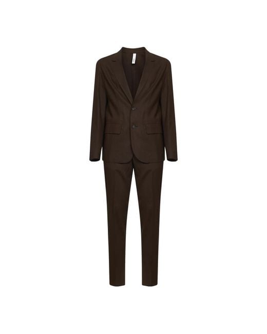 Hevò Black Single Breasted Suits for men
