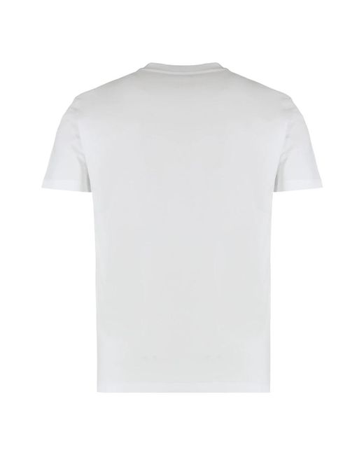 Versace Tops ,Wit ,Katoen Gedrukt Slim-Fit T-Shirt Van Katoenjersey in het White voor heren