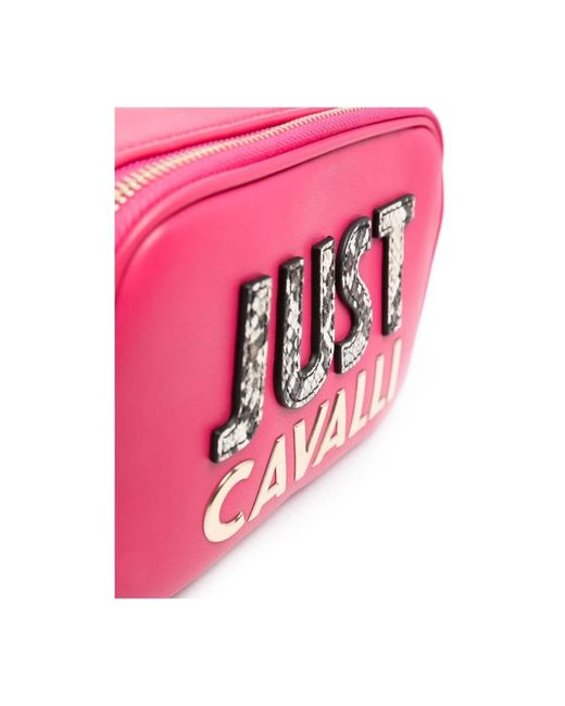 Just Cavalli Pink Lila schultertasche für frauen