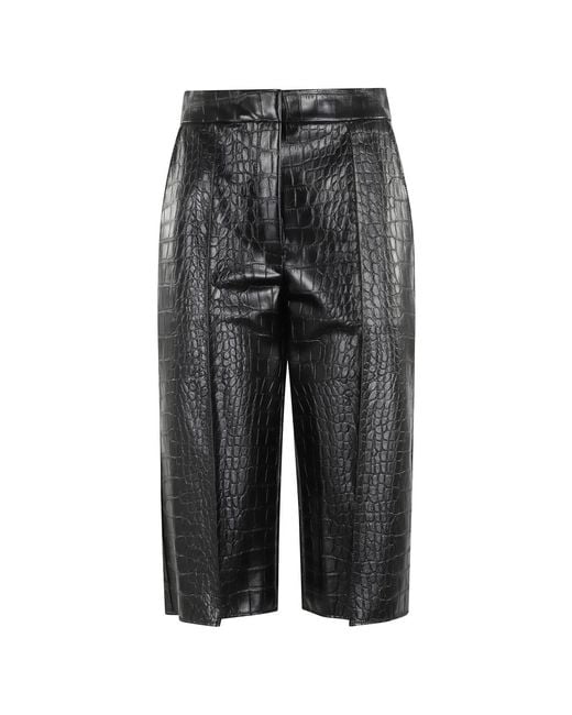 Elisabetta Franchi Gray Schwarze Kunstleder Python Effekt Hose