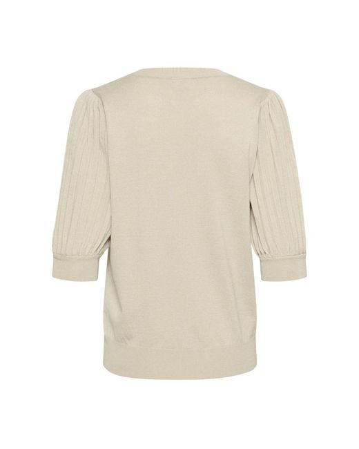 Kaffe Natural Round-Neck Knitwear