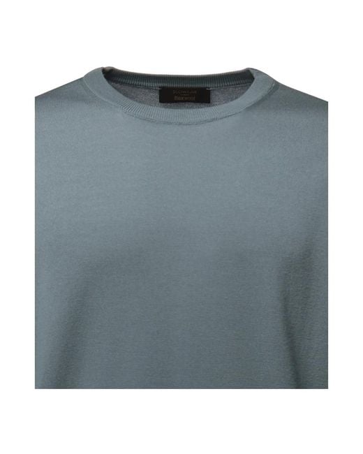 Zanone Blue Round-Neck Knitwear for men