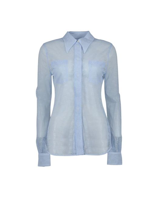 Camicia trasparente di Victoria Beckham in Blue