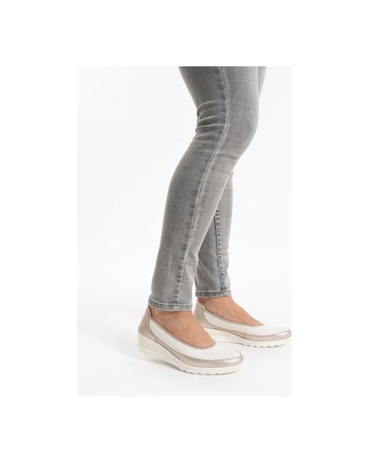Ara White Ballerina Shoes