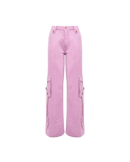 Pantaloni cargo in bull di Blugirl Blumarine in Pink