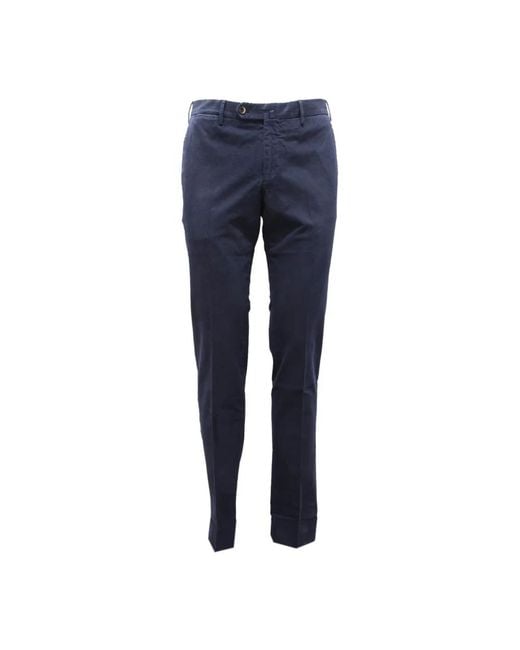 PT01 Blue Slim-Fit Trousers for men
