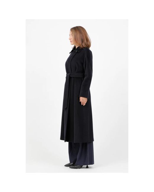 Belted Coats Max Mara de color Black