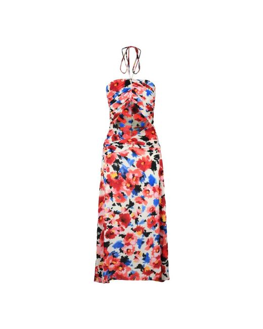 Nineminutes Kleedjes ,Veelkleurig ,Polyester Jurk Vrouw in het Red