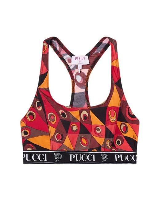 Emilio Pucci Red Sleeveless Tops