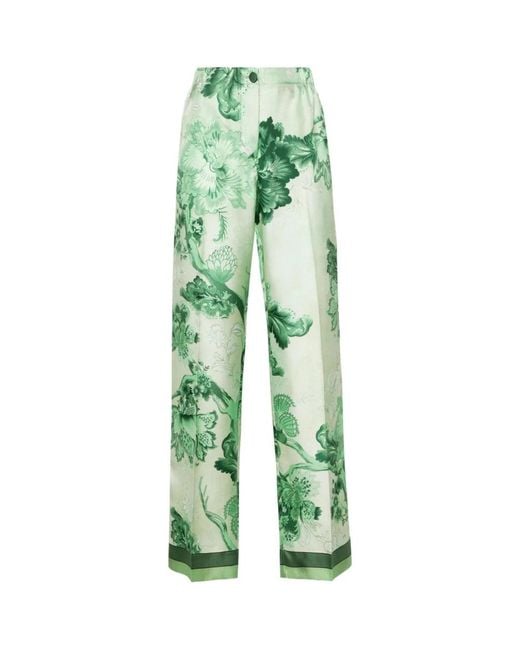 F.R.S For Restless Sleepers Green Wide Trousers