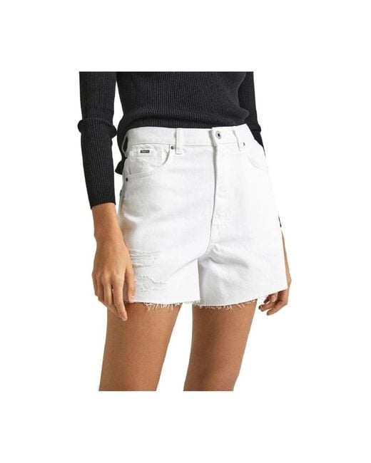 Pepe Jeans White Short Shorts