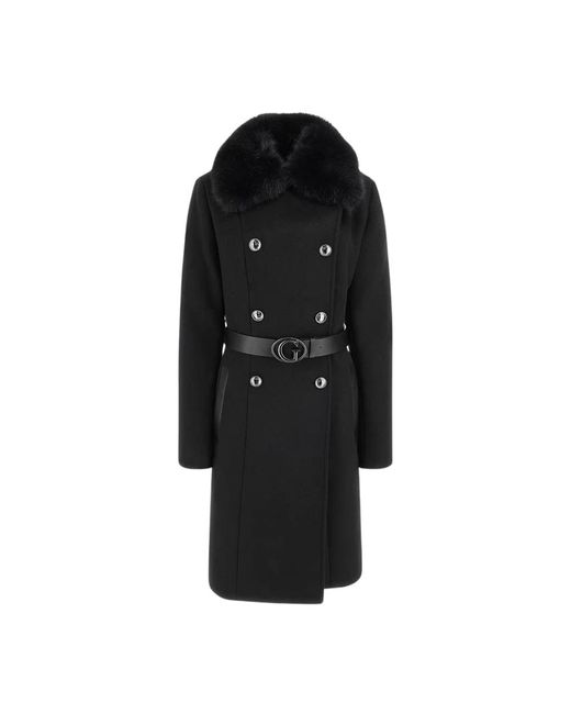 Cappotto patrice con cintura di Guess in Black