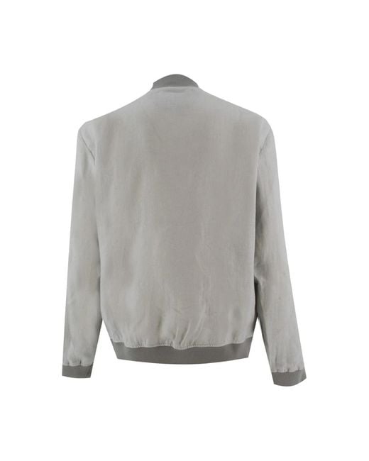 Kiton Gray Bomber Jackets for men