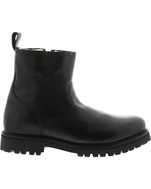 Blackstone Stiefel Mit Reißverschluss Und Fell in Black für Herren