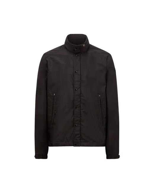 Moncler Jassen ,Zwart ,Nylon Windjack Met Verborgen Capuchon in het Black voor heren
