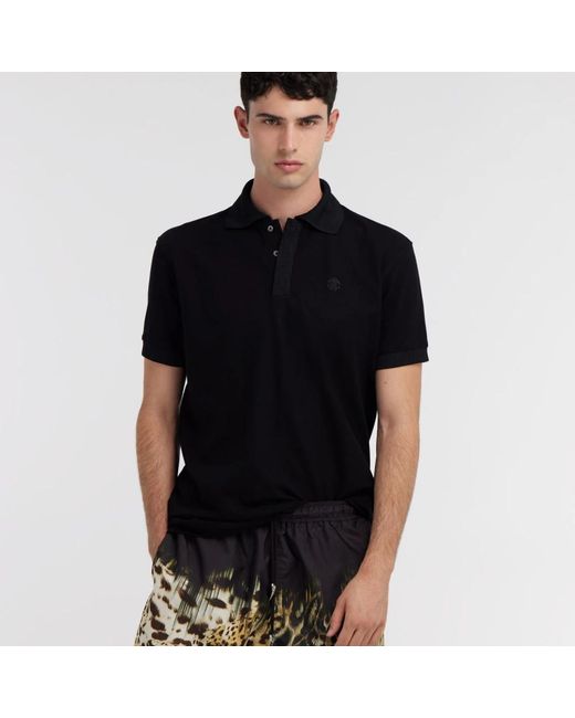 Roberto Cavalli Black Polo Shirts for men