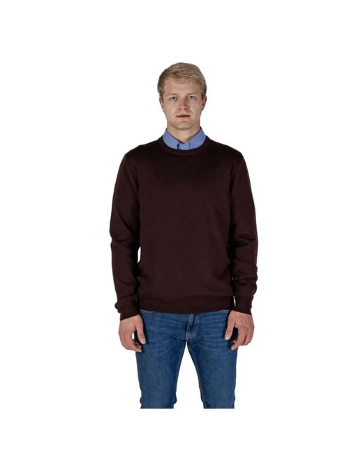 Aquascutum Red Round-Neck Knitwear for men