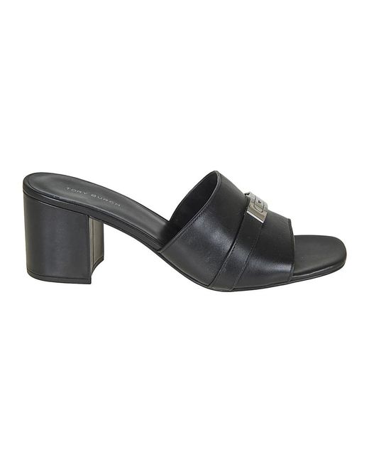 Tory Burch Leelee Heeled Mule in het Black