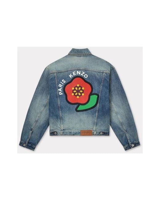 KENZO Jassen ,Blauw ,Denim Pop Trucker Denim Jas in het Blue voor heren