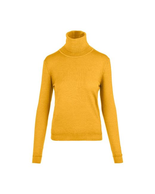 Suéter de cuello alto tejido y cómodo Aspesi de color Yellow