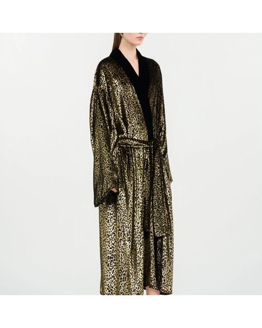 Roberto Cavalli Black Belted Coats