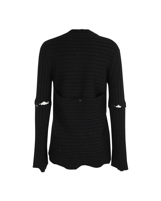 Helmut Lang Black Round-Neck Knitwear