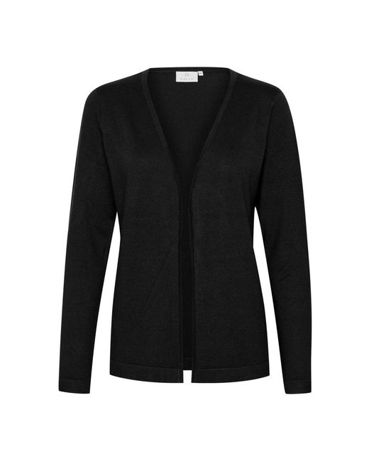 Kaffe Truien & Vesten ,Zwart ,Nylon Eenvoudige Zwarte Cardigan Astrid Stijl in het Black