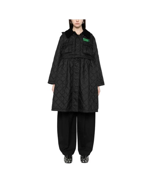 Barbour Jassen ,Zwart ,Polyester Lqu 1890 Peplum Longline Gewatteerde Jas in het Black