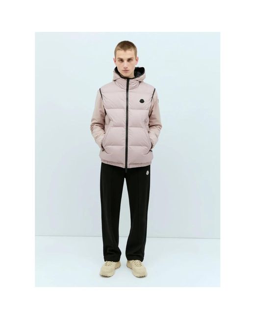 Moncler Jas Met Logopatch En Capuchon in het Natural voor heren