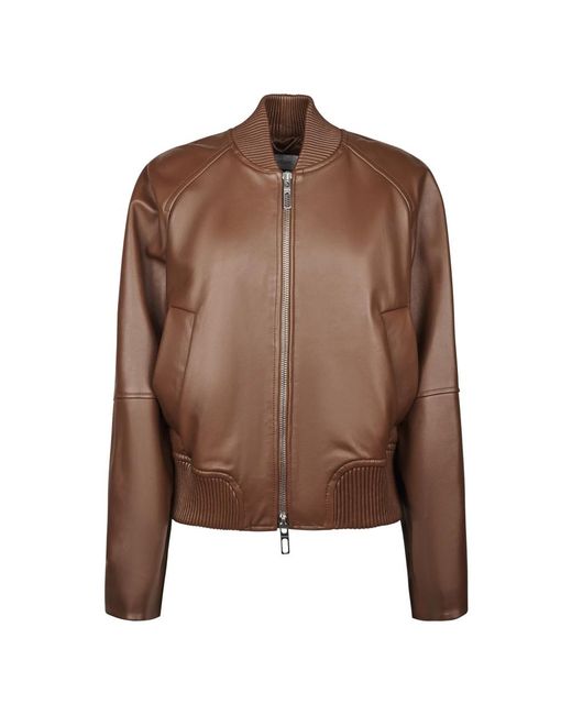 Sportmax Brown Bomber Jackets