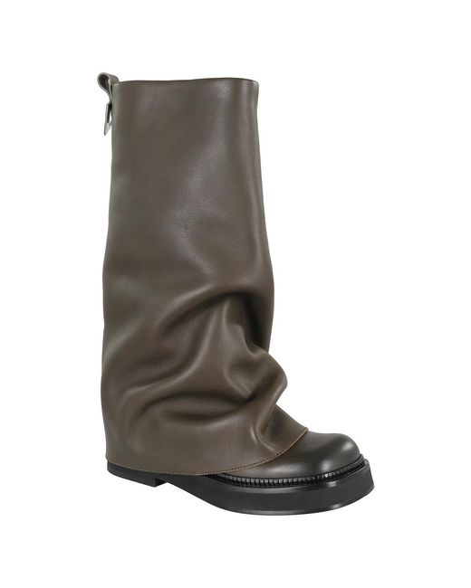 The Attico Brown High Boots