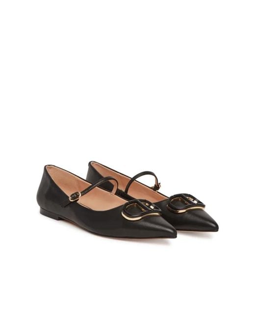 Twinset Black Ballerinas