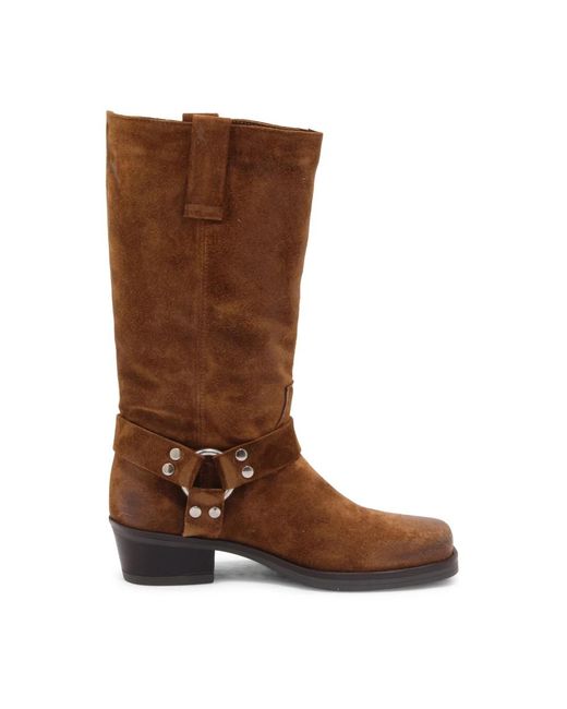 Julie Dee Brown Cowboy & Biker Boots