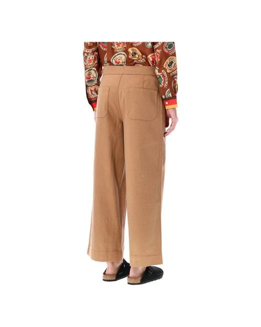 Bode Brown Wide Trousers for men