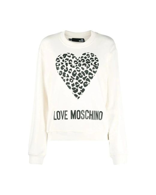 Love Moschino White Sweatshirts
