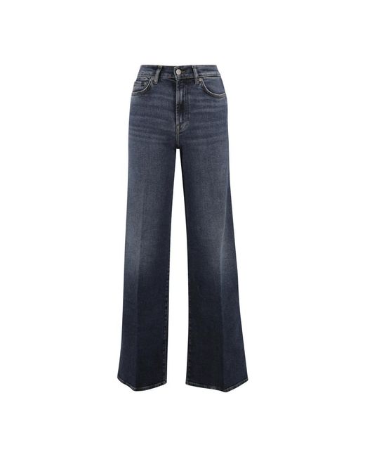 7 For All Mankind Wide Jeans in het Blue
