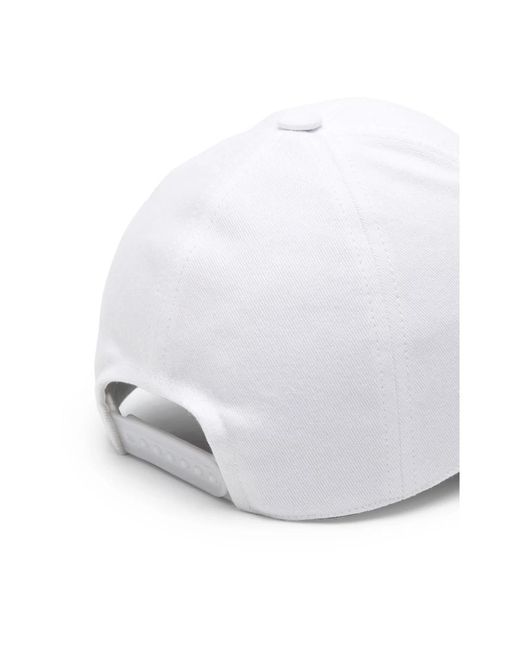 Courreges Weiße baumwoll-twill-hut mit knopf in White für Herren