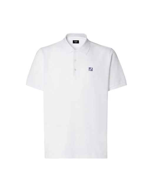 Fendi White Polo Shirts for men