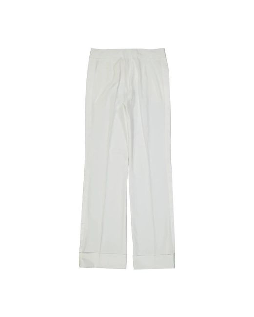 Blanca Vita White Wide Trousers