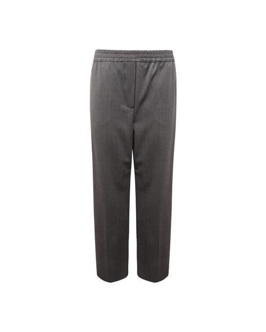 Max Mara Gray Straight Trousers