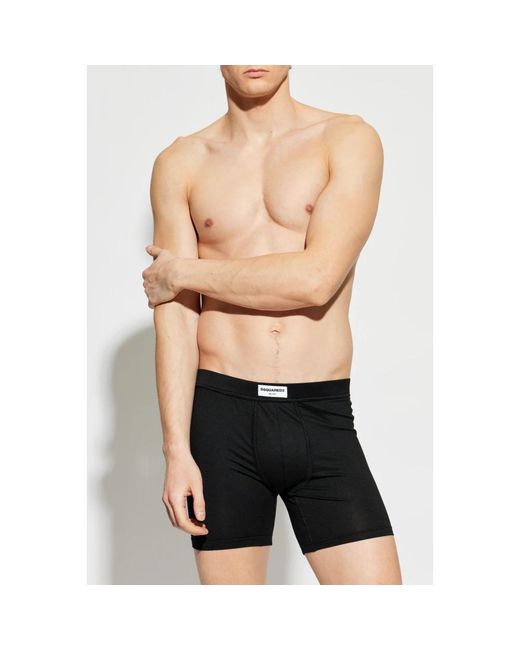 DSquared² Logo Boxers in het Black voor heren
