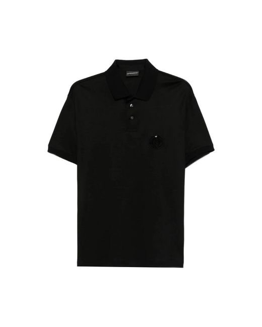 Emporio Armani Black Polo Shirts for men