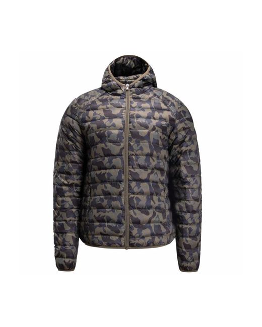 J.O.T.T Jassen ,Groen ,Leer Nico Hooded Puffer Jacket in het Black voor heren