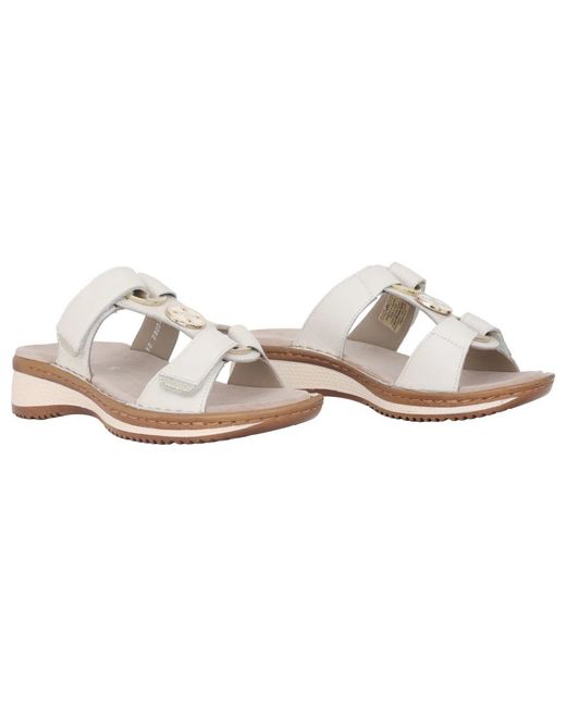 Ara Schoenen ,Wit ,Leer Witte Leren Sandaalcollectie Voor Vrouwen in het White