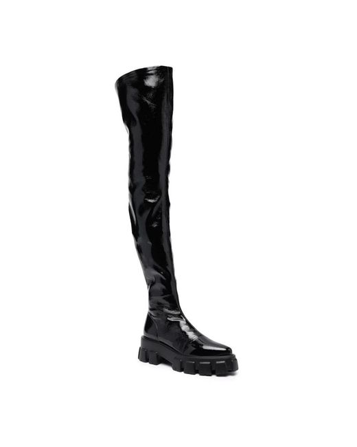 Prada Black Over-Knee Boots