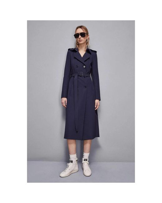 Patrizia Pepe Blue Trench Coats