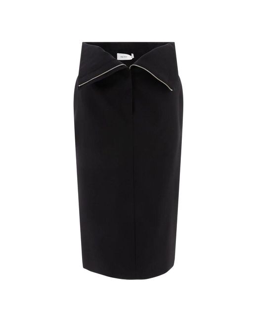 ワンピース ALEXANDER MCQUEEN Women Mid Skirts 829113QLAER 1000 BLACK McQueen Midi Skirts in Black | Lyst