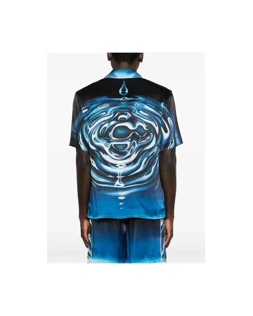 Casablanca Blue Short Sleeve Shirts for men