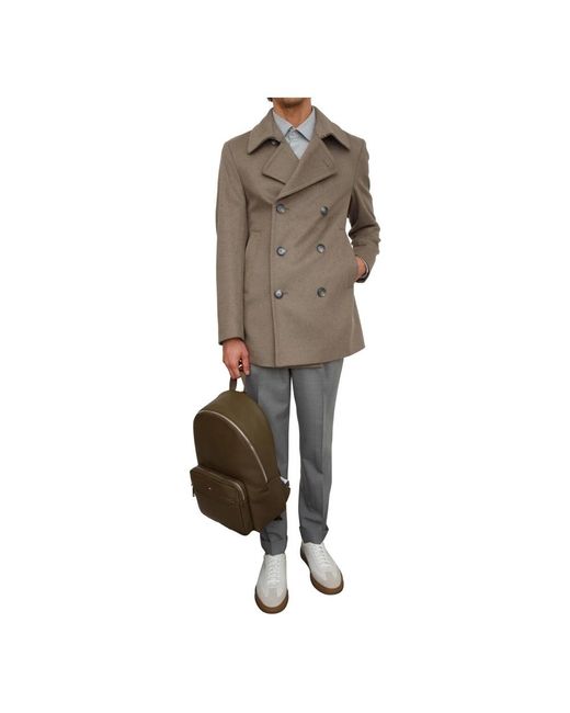 HUGO Jassen ,Groen ,Wol H-Hyde-254 Coat in het Brown voor heren