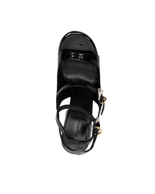 Givenchy Black Schwarze blockabsatz-sandalen